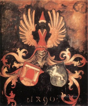  Nothern Oil Painting - Alliance Coat of Arms of the Durer and Holper Families Nothern Renaissance Albrecht Durer
